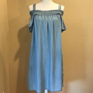 INC Off-shoulder Chambray Dress, Removable Straps